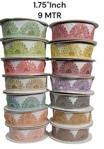 Fait sur mesure en trois couleurs de 2 pouces de largeur en lacets brodés de 5 mm de taille de séquence pour les robes de mariée et pour la revente. - Product Image 4