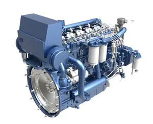 Motor diésel marino Weichai WP6, gran cilindrada, seguro y fiable. Económico y eficiente en combustible.