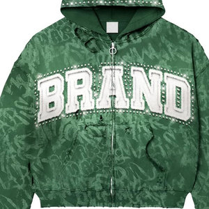 เสื้อมีฮู้ดสำหรับผู้ชายผ้าซาตินปักโลโก้ผ้าฝ้ายรุ่นเฮฟวีเวตสำหรับฤดูหนาว - Product Image 6