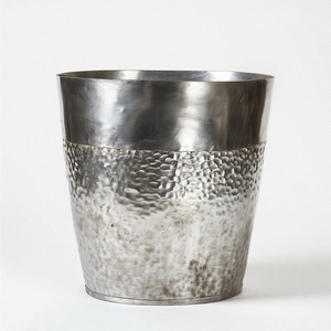 Celestial Hammer Pot In Silver Hue With Subtle Texture Crafted For Premium <b>Shelf</b> Styling Or Heritage Foyer Statements - Product Image 4
