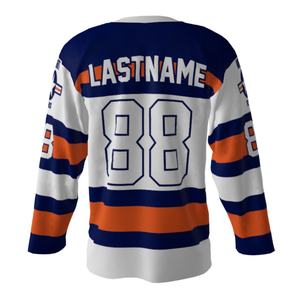Maillots de hockey sur glace à lacets professionnels personnalisés de haute qualité à bas quantité minimale de commande uniforme d'entraînement pour adultes avec nom d'équipe OEM - Product Image 6
