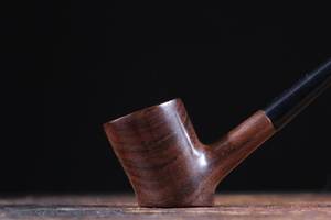 Pipa de Fumar de Madera Moderna, Hecha a Mano, Tipo Curvado, para Cigarros y Tabaco, Acabado de Madera Natural, Reutilizable, para Caballero - Product Image 3