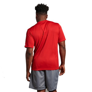 2024 nouveau T-shirt de performance coupe ajustée: ourlet incurvé plus long Muscle Slim ajusté Gym 95% coton 5% élasthanne T-shirt pour hommes - Product Image 3
