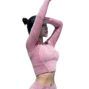 ชุดเล่นโยคะ2ชิ้นสำหรับผู้หญิงเสื้อผ้าเล่นกีฬาเลกกิ้งออกกำลังกายฟิตเนสระบายอากาศได้โลโก้ออกแบบได้ตามต้องการ - Product Image 6