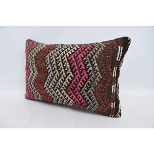 Multicolor bohemio Vintage Kilim 16x24 pulgadas lana almohada tejida Patchwork tiro con patrón Retro - Product Image 4