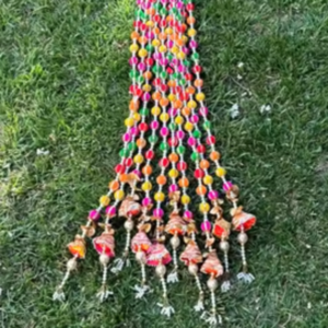 Multicolor Designer Gotta Latkan With Gotta Beads Garlands Bell Design Garlands for Wedding Party and Festivals <b>Decor</b> Garlands - Product Image 4