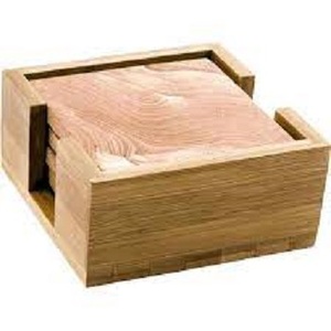 ชุดแผ่นรองแก้ว/ผ้าคอตตอนพร้อมไม้ไผ่สำหรับเครื่องดื่มและของตกแต่งบ้านดีไซน์ทันสมัยเป็นมิตรกับสิ่งแวดล้อมปรับแต่งได้ - Product Image 2