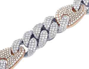 สร้อยคอแฟชั่นฮิปฮอปของผู้ชายมีสไตล์สร้อยคอเงินคิวบาน925ออกแบบใหม่ด้วยเพชรโมอิสซาไนต์ - Product Image 2