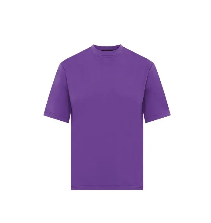 Purple Color High Quality Custom Logo Export Oriented Short Sleeve O Neck Wholesale Cheap Price T Shirt For Mens From Bangladesh