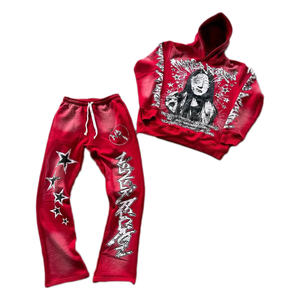 Nuevo Conjunto Deportivo de Moda para Hombre, Sudadera con Capucha Corta Personalizada, Bordado con Parches, Lavado, Desgastado, Estilo Urbano, Invierno, 100% Algodón, Jogger - Product Image 5