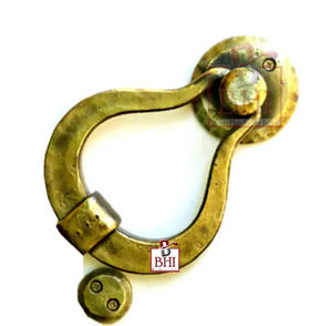 Aldaba de puerta de hierro forjado a mano diseño de gota de pera envejecida latón dormitorio baño Hotel sala de estar Villa uso granja - Product Image 2