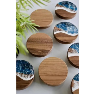 Smooth Finish <b>Wooden</b> Coasters for Coffee Mug Heat Resistant Pads - Product Image 1