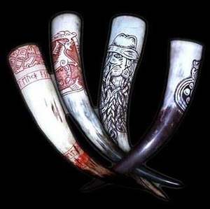 Corne à boire Viking naturelle faite à la main de meilleure qualité RITUAL avec la meilleure qualité fabriquée par exportation depuis l'Inde - Product Image 3