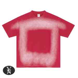 เสื้อยืดซักกรดแบบย้อนยุคสำหรับผู้ชายเสื้อยืดผ้าน้ำหนักมาก285GSM พิมพ์ลายพัฟ - Product Image 1