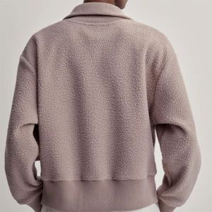 Pull en polaire confortable à demi-fermeture éclair pour femmes de haute qualité veste d'hiver décontractée chaude et légère - Product Image 6