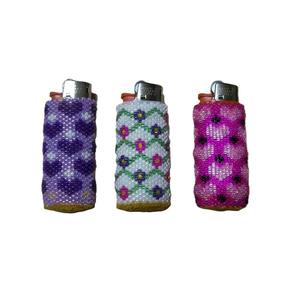 Funda de encendedor de cuentas de semillas hecha a mano, diseño de regalo con logotipo personalizado, funda de encendedor de cuentas de diseño étnico con cuentas de semillas para venta al por mayor - Product Image 6