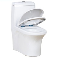 Vente en gros d'usine, WC en céramique monobloc, sanitaire de salle de bain, à chasse d'eau par siphon blanc, à poser au sol