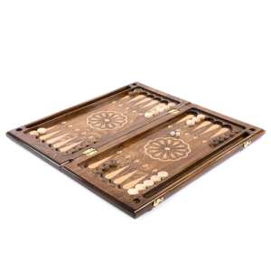 Jeu de backgammon et d'échecs en bois élégant, artisanal, jeu de stratégie classique, divertissement familial, jeu de table d'intérieur - Product Image 6