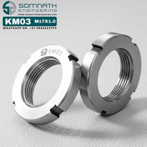 Écrous de blocage KM03 de haute qualité M17X1 écrou de blocage d'arbre à roulement métrique de précision pour un montage sécurisé en acier inoxydable - Product Image 6