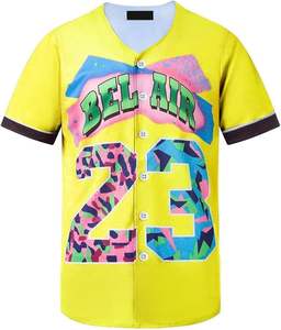Vente en gros OEM respirant sublimation imprimé maillot de baseball t-shirts uniformes de baseball personnalisés pour hommes évacuation de l'humidité rapide - Product Image 4