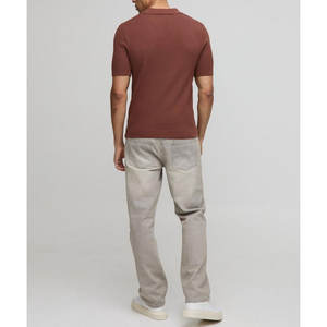 Polos de algodón 100% de nueva moda para hombre, polos de tela de punto personalizados de talla grande para hombre - Product Image 5