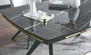 ห้องรับประทานอาหารที่ทันสมัยหรูหราชุด1โต๊ะและ6เก้าอี้สำหรับโรงแรมและวิลล่าเพิ่มสไตล์ให้กับพื้นที่ของคุณ - Product Image 5