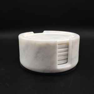 Juego de 6 Posavasos de Mármol Blanco, Posavasos de Piedra de Ónix Natural, Decoración de Mesa de Lujo - Product Image 5