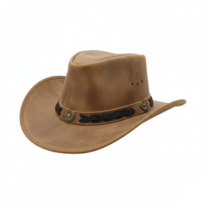 Sombreros Vaqueros Occidentales con Banda Decorativa, Sombreros de Rancho de Cuero Premium, Sombreros Vaqueros Occidentales de Moda Tradicional para Mujer, Marca Privada - Product Image 2