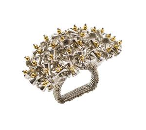 Nouveau Style Feuille Serviette Anneaux Boucles En Métal pour Hôtel De Mariage - Product Image 1