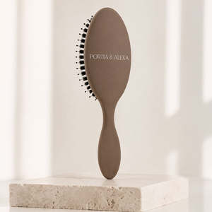 Ionic Oval <b>Detangling</b> Hair <b>Brush</b>-Foldable Boar Bristle Massage Comb for Salon Use - Product Image 4
