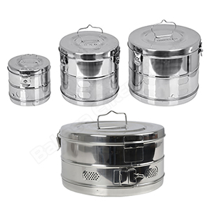 Tambour de pansement de stérilisation de marque privée tambour d'autoclave médical plateau d'instrument médical en acier inoxydable robuste personnalisé - Product Image 6