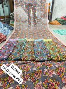 Sari indien traditionnel musulman XXL avec accessoires numériques, en rayonne confortable, pour les fêtes, pour adultes, hiver, printemps, automne - Product Image 3