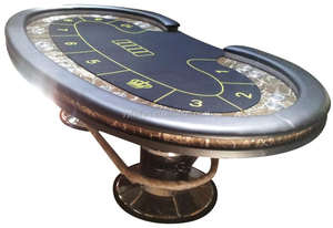 Table de poker multi-jeux pliable en bois à motif rond de luxe moderne avec logo personnalisé Meilleure qualité personnalisable Vente en casino - Product Image 4
