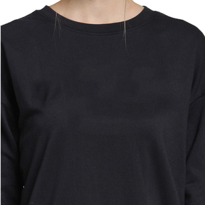 Women's Quick Dry Sweatshirt with Custom Fabric <b>Drop</b> Shoulder Front Logo Wholesale for Winter Season - Product Image 6