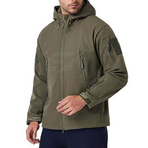 Veste tactique d'extérieur avec coutures renforcées, coupe-vent, imperméable et multiples poches pour l'équipement - Product Image 1