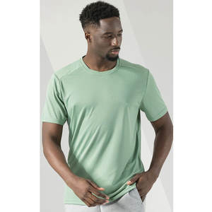 เสื้อยืดฟิตเนสผู้ชาย ผ้าฝ้าย 100% ระบายอากาศได้ดี น้ำหนักเบา คอกลม แขนสั้น สีพื้น รับสกรีนโลโก้ OEM ODM ชุดกีฬา - Product Image 1