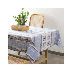 Custom Logo Table Cloth Wholesale Jacquard Leafs Embroidery Modern Organic Cotton Sustainable Disposable Bulk OEM ODM Buyers - Product Image 5