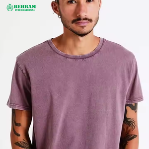 T-shirts pour hommes de haute qualité en gros, 100 % coton biologique, col rond, coupe ample, écologiques, délavés à l'acide, séchage rapide, vêtements tendance - Product Image 3