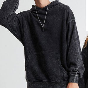 Heavyweight Pullover Hoodie Hombres Sudadera con capucha de gran tamaño Parejas Terry Heavyweight Hoodies Pullover Vintage Acid Wash Hoodie - Product Image 3