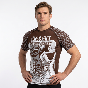 Martial arts rash guard Quick dry <b>compression</b> <b>shirt</b> Anti-chafing training gear Four needle six lines rash guards martial arts - Product Image 1