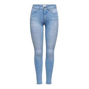 Summer Light Blue Medium <b>Waist</b> <b>Jeans</b> Women Denim Pencil Summer Light Blue Medium <b>Waist</b> <b>Jeans</b> Pants <b>Elastic</b> Pencil Skinny <b>Jeans</b> - Product Image 1