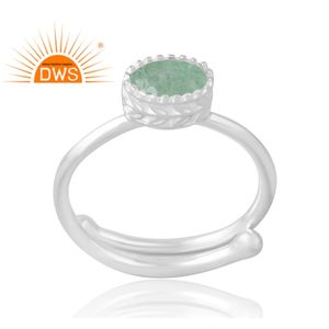 Hot Selling 925 Sterling Silver Natural <b>Green</b> Strawberry Quartz Gemstone Ring Custom <b>Jewelry</b> For Women Gift For Her - Product Image 1