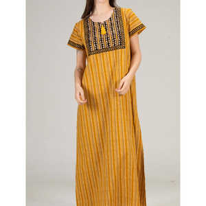 Camisón Largo Evolve para Mujer, 100% Algodón Estampado, Ropa de Dormir Súper Cómoda, Estilo Casual con Cierre de Botones, Talla XS para Verano - Product Image 4