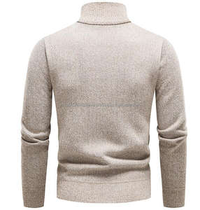 New Men Waterproof Embroidered 100% Cotton Hooded Zipper <b>Neck</b> Long Sleeve Pullover Sweater Autumn Winter Outerwear - Product Image 2