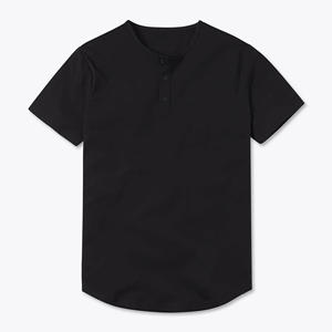 Top Selling Black <b>Henley</b> <b>Shirt</b> Buttery Soft Polyester Cotton Spandex Blend, Signature Fit, Curve-Hem - Product Image 4