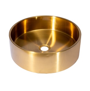 Fregaderos Redondos Modernos de Latón Color Cobre en Oferta para Baños, Cocinas, Hoteles y Restaurantes, Fregaderos de Cocina con el Último Diseño - Product Image 6