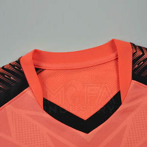 Short-Sleeved V-Neck <b>Badminton</b> Uniform Breathable Tennis Wear with Excellent Comfort in Pakistan - Product Image 2
