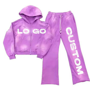 ชุดวอร์มซิปผู้ชายคุณภาพสูง สไตล์กางเกงวอร์มทรงหลวม สีซีดแบบซันเฟด สำหรับฤดูหนาว ผลิตในปากีสถาน ลายเรียบ - Product Image 5