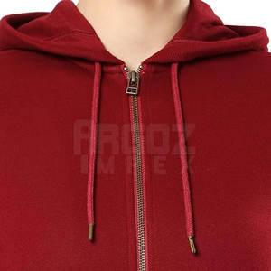 Sudadera con Capucha y Cremallera 100% Algodón Duradera para Mujer, Transpirable, Estilo Casual, Tallas Grandes, Invierno, con Logotipo Frontal, Oferta Online - Product Image 6