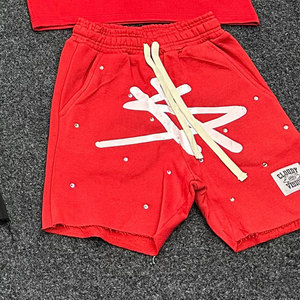 Ensemble de t-shirts et shorts unisexes d'été, taille élastique, 100% polyester, séchage rapide, respirant, streetwear décontracté, vêtements pour hommes - Product Image 6